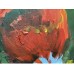 Buy painting on canvas from the artist - a bouquet of flowers: tulips, peonies, buttercups, cornflowers